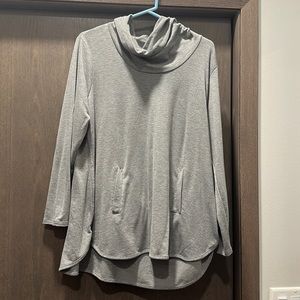 Grey long sleeve thin sweatshirt/sweater 1x